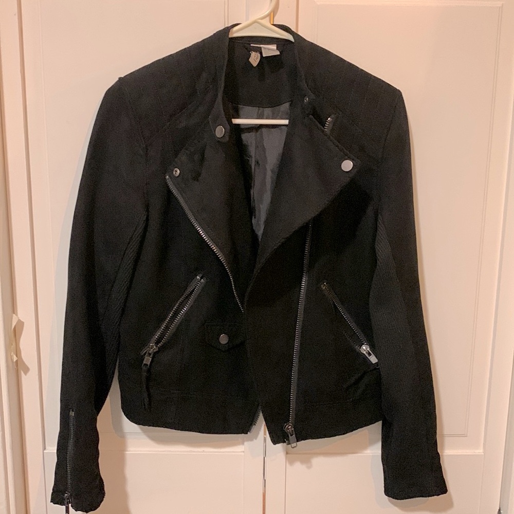 Suede motor jacket